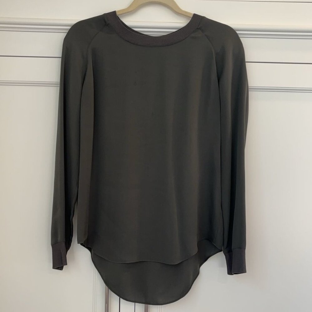 Vince Long Sleeve Silk Shirt